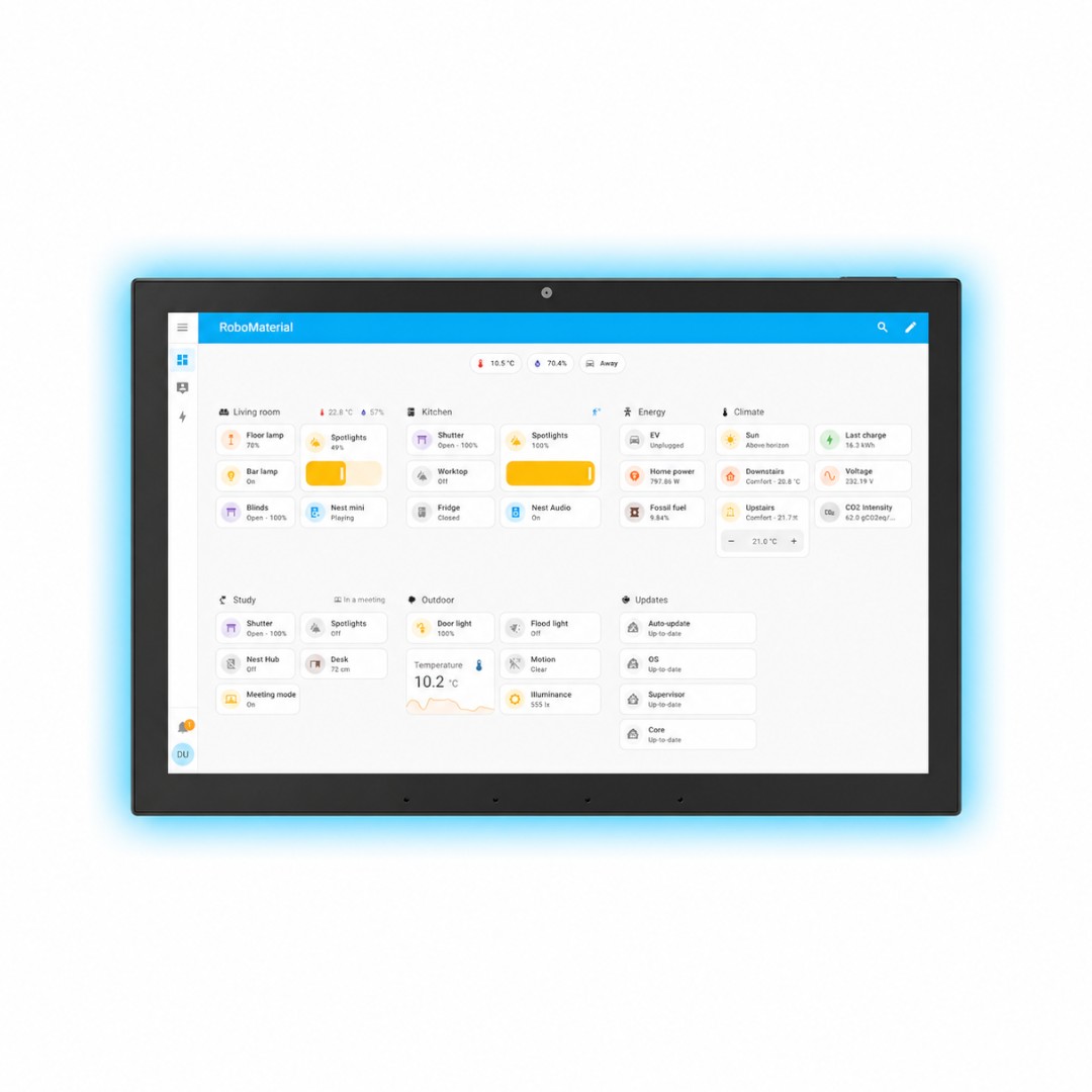 Vista frontal del HOMIQ Smart Home Panel 15.6 Pro